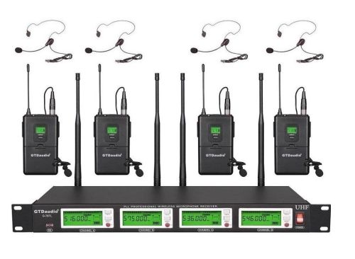 G-787L GTD Audio 4x800 Ch UHF Diversity Wireless Lapel Microphone